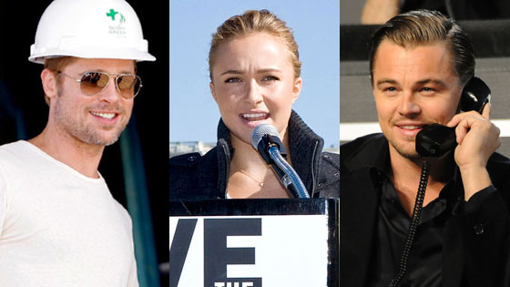 Leonardo Dicaprio, Brad Pitt, Hayden Panettiere Leonardo Dicaprio, Brad Pitt, Hayden Panettiere